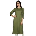 thumbnail image 1 of Bimba Women Custom Kurta Designer Kurti 3/4 Sleeve Formal Casual Tunic Blouse, 1 of 6
