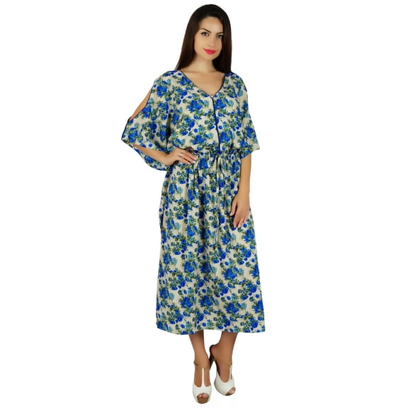 Bimba Women Designer Kaftan Long Maxi Drawstring Beach Coverup Caftan
