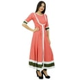 thumbnail image 1 of Bimba Women Designer Kurti Printed Rayon Long Maxi Dress Ethnic Casual Kurta, 1 of 7