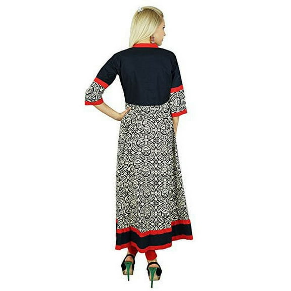 Bimba Women Dress Classic A Line Cotton Kurti Anarkali Long Blouse Top