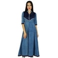 thumbnail image 1 of Bimba Women Ethnic Anarkali Kurta Block Print Designer Kurti Casual Wear Dress, 1 of 9