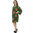 thumbnail image 1 of Bimba Women Floral Print Kimono Robe Cotton Poplin Bridal Sleepwear Cover Up - 4, 1 of 1