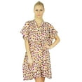 thumbnail image 1 of Bimba Women Floral Printed Cotton Kaftan Dress Short Tunic Beach Caftan, 1 of 5