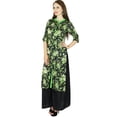 thumbnail image 1 of Bimba Women Floral Rayon Kurta Kurti 3/4 Sleeve Formal Casual Indian Tunic Blouse, 1 of 6