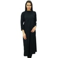 thumbnail image 1 of Bimba Women Full Sleeve Straight Kurta Ethnic Rayon Kurti Plain Long Tunic, 1 of 1