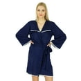 thumbnail image 1 of Bimba Women Getting Ready Bridesmaid Robes Blue Rayon Short Robe, 1 of 5
