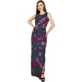 thumbnail image 1 of Bimba Women Gray Long Maxi Dress Chic Style Cotton Day Dresses Sleeveless Gown, 1 of 7
