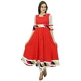 thumbnail image 1 of Bimba Women Indian Ethnic Anarkali Kurti Rayon Designer Maxi Kurta, 1 of 8