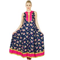 Bimba Women Indian Ethnic Floral Anarkali custom Kurta Kurti Flaired Top Blouse