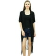 thumbnail image 1 of Bimba Women Kimono Solid Shrug With Long Fringes Exclusive Tassel Cover-Up, 1 of 6