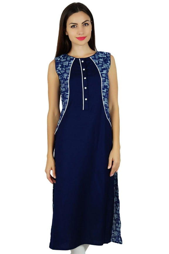 Women Kurta Straight Designer Kurti Summer Tunic Indian Ethnic Blouse