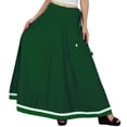 thumbnail image 1 of Bimba Women Long Boho Maxi Skirt Cotton Flared A-Line Skirts With Drawstring Waist, 1 of 1