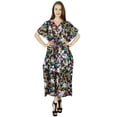 thumbnail image 1 of Bimba Women Long Classic Cotton Kaftan Sleep Maxi Gown Caftan Floral Coverup, 1 of 7