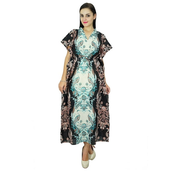 Bimba Women Long Cotton Kaftan Beach Cover Up Maxi Caftan