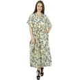 thumbnail image 1 of Bimba Women Long Cotton Kaftan Night Maxi Gown Floral Butterfly Caftan, 1 of 6