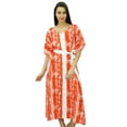 thumbnail image 1 of Bimba Women Long Designer Kimono Maxi Kaftan Caftan Beach Coverup With Belt, 1 of 8
