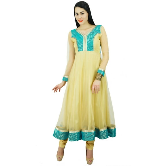 Bimba Women Long Flaired Designer Kurti Dress Kurta Party Wear Custom Clothing