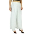thumbnail image 1 of Bimba Women Long Flared Wide Leg Palazzo Pleated Skirt Style Pants, 1 of 4