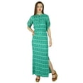 thumbnail image 1 of Bimba Women Long Maxi Day Dress Rayon Gown With Side Slit Summer Clothing, 1 of 8
