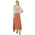 thumbnail image 1 of Bimba Women Long Maxi Dress Smocked Waist Top Comes With Poncho Top Chic Cape, 1 of 5