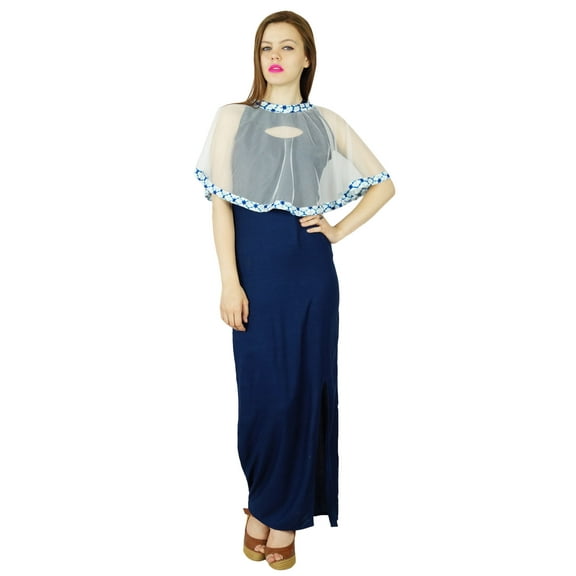 Bimba Women Long Maxi Dress With Side Slit Keyhole Neck Sleeveless Classic Formal Gown