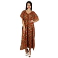 thumbnail image 1 of Bimba Women Long Printed Maxi Kaftan Cotton Night Wear Caftan Gown Coverup, 1 of 6