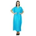 thumbnail image 1 of Bimba Women Long Solid Kaftan Soft Cotton Beach Cover Up Caftan Maxi, 1 of 4