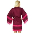 thumbnail image 1 of Bimba Women Rayon Kimono Sleeve Robe Bridesmaid Getting Ready Lace Coverup, 1 of 8