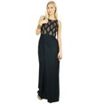 thumbnail image 1 of Bimba Women Rayon Long Maxi Dress Gown With Block Print & Side Slit, 1 of 5