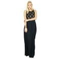 thumbnail image 1 of Bimba Women Rayon Long Maxi Dress Gown With Block Print & Side Slit, 1 of 4