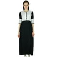 thumbnail image 1 of Bimba Women Rayon custom Kurta Kurti Sleeveless Black Top Indian Formal Ethnic Blouse, 1 of 1