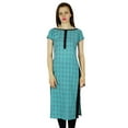 thumbnail image 1 of Bimba Women Scoop Neck Kurta Kurti Printed Blouse Classic Indian Tunic, 1 of 1
