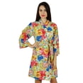 thumbnail image 1 of Bimba Women Short Cotton Robe Getting Ready Bride Bridesmaid Wrap Coverup, 1 of 7