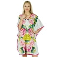 thumbnail image 1 of Bimba Women Short Floral Cotton Kaftan Kimono Sleeve Coverup Summer Caftan, 1 of 2