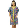 thumbnail image 1 of Bimba Women Short Polyester Button-Down Kaftan Beach Coverup Drawstring Caftan, 1 of 8