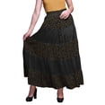 thumbnail image 1 of Bimba Women Skirts Long Bohemian Gypsy 5 Tier Cotton Printed Long Skirts, 1 of 5
