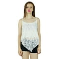 thumbnail image 1 of Bimba Women Speghatti Strap custom Crop Top Net, Holiday Clothing White Blouse, 1 of 2