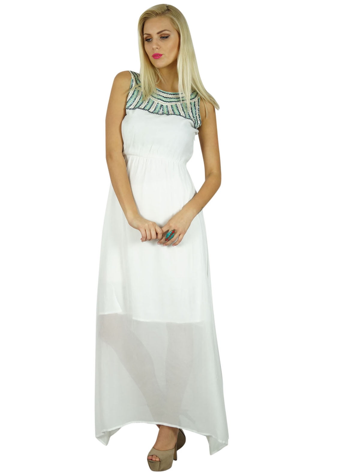 chinese dress ladies White Maxi Evening Dress