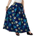 thumbnail image 1 of Bimba Women White Maxi Long Flaired Skirt Wth Lining Casual Cotton Summer Skirts, 1 of 6