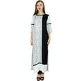 thumbnail image 1 of Bimba Women White Rayon Kurti Kurta Straight Summer Clothing Day Wear Tunic, 1 of 5