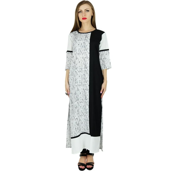 Bimba Women White Rayon Kurti Kurta Straight Summer Clothing Day Wear Tunic