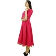 thumbnail image 1 of Bimba Women's Anarkali Kurti With Golden Border Dress Indian Clothing Ladies Kurta, 1 of 1