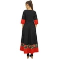 thumbnail image 1 of Bimba Women's Black Anarkali Custom Kurta Kurti 3/4 Sleeve Indian Blouse-14, 1 of 3