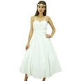 thumbnail image 1 of Bimba Women's Chic Spaghetti Strap Designer Wedding Midi Party Prom Dress, 1 of 9