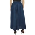 thumbnail image 1 of Bimba Women's Cotton Bohemian Style Elastic Tassels Waist Blue Skirt-L, 1 of 5