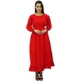 thumbnail image 1 of Bimba Women's Cotton Smocked Waist Long Casual Maxi Dress, 1 of 6