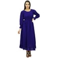 thumbnail image 1 of Bimba Women's Cotton Smocked Waist Long Casual Maxi Dress, 1 of 6