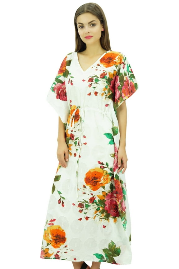 Women's Designer Cotton Long Maxi Kaftan Caftan Dress Cover Up Gown