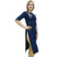 thumbnail image 1 of Bimba Women's Designer Rayon Kurti Blue Gota Patti Embroidered Tunic Kurta-24, 1 of 5