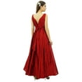 thumbnail image 1 of Bimba Women's Elegant Long Flared Wedding Bridesmaid Dress V-Neck Prom Maxi Gown, 1 of 5
